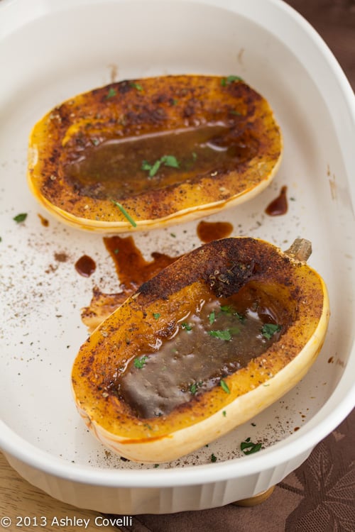 Sweet and Spicy Baked Delicata Squash