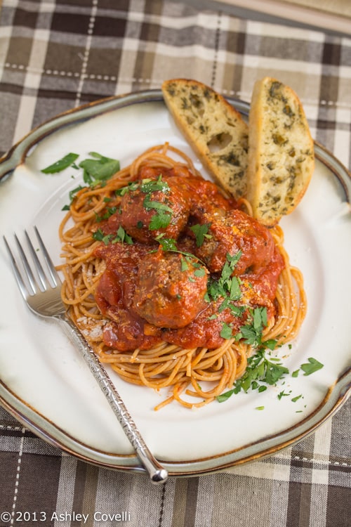 Spaghetti con Polpette di Carne (Spaghetti and Meatballs) » Big Flavors  from a Tiny Kitchen