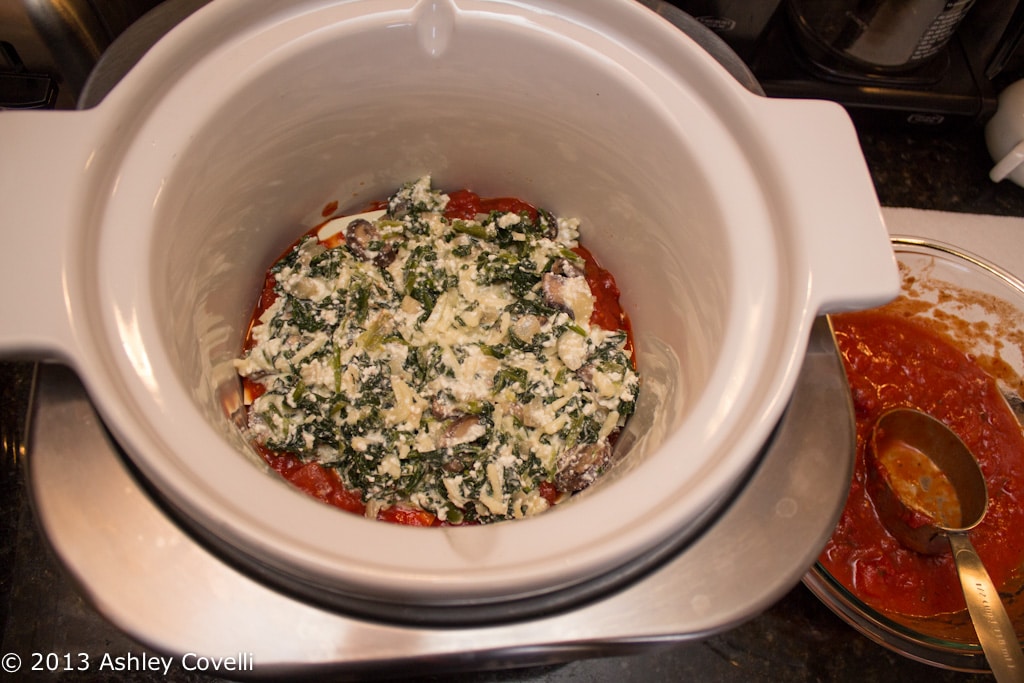 Slow Cooker Spinach Lasagna