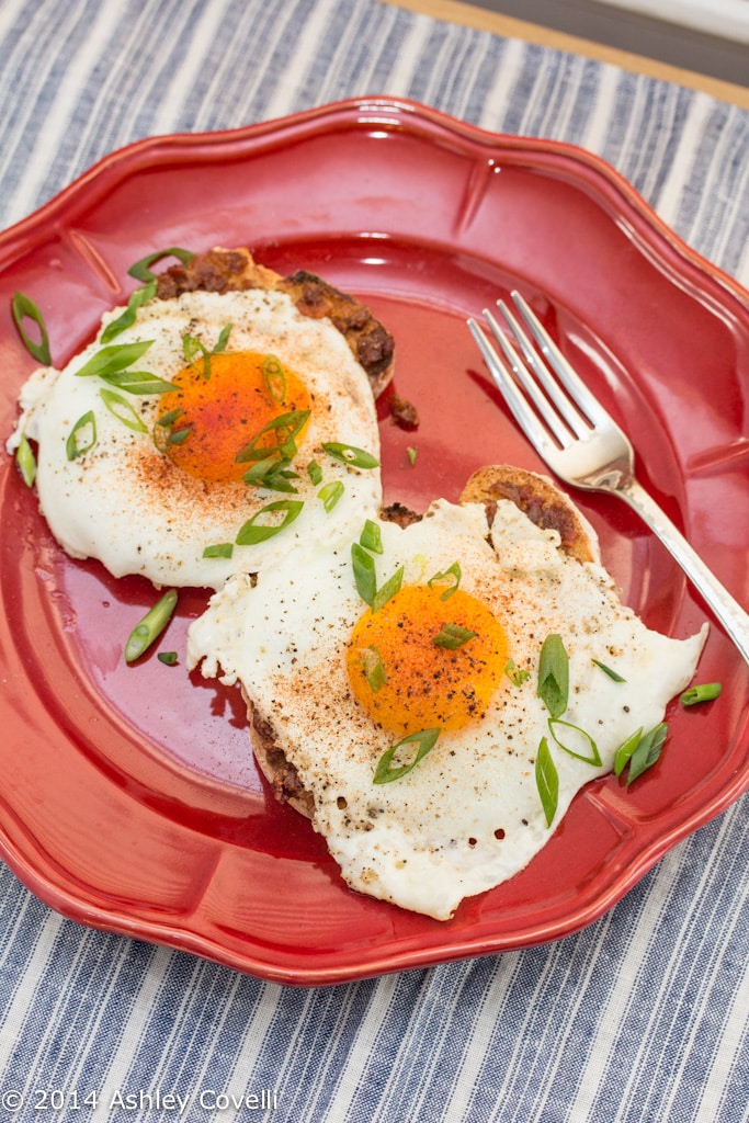 Eggs and Toast with Bacon and Caramelized Onion Jam