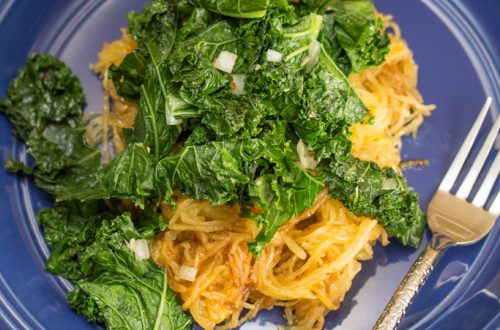 Roasted Spaghetti Squash and Kale