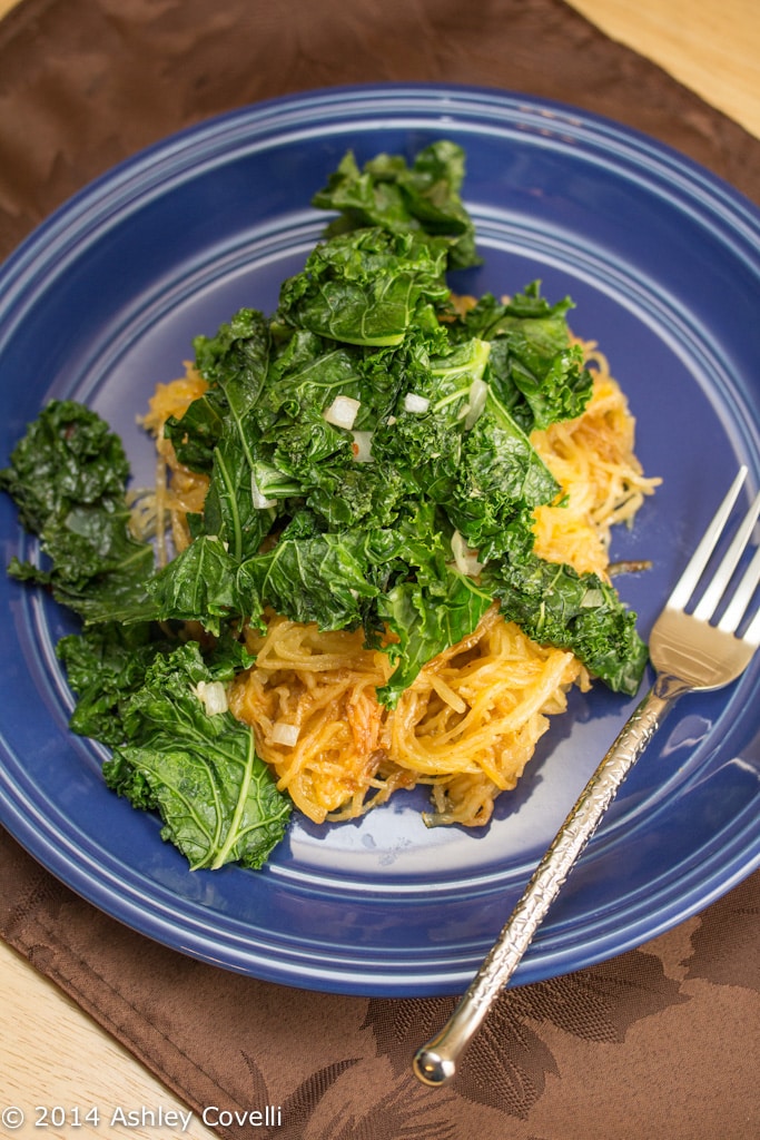 Roasted Spaghetti Squash and Kale