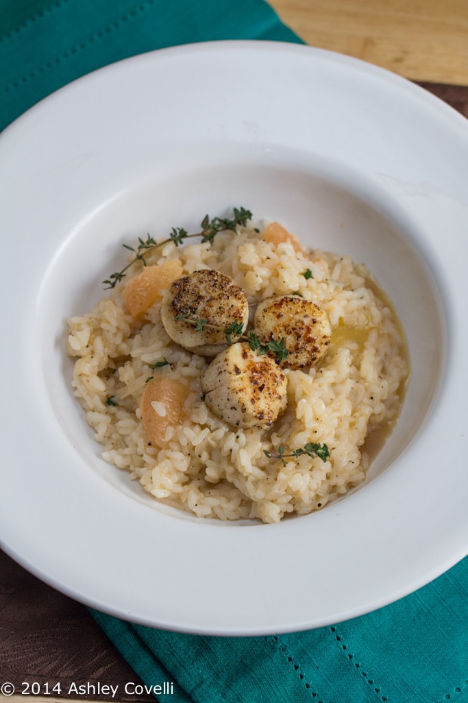 Grapefruit Risotto with Seared Scallops