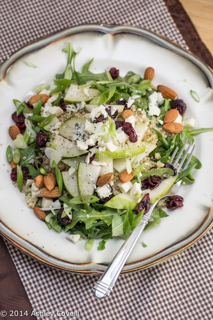 Green, Blue and Red Winter Salad