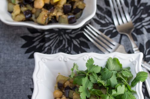 Aubergine with Chickpeas