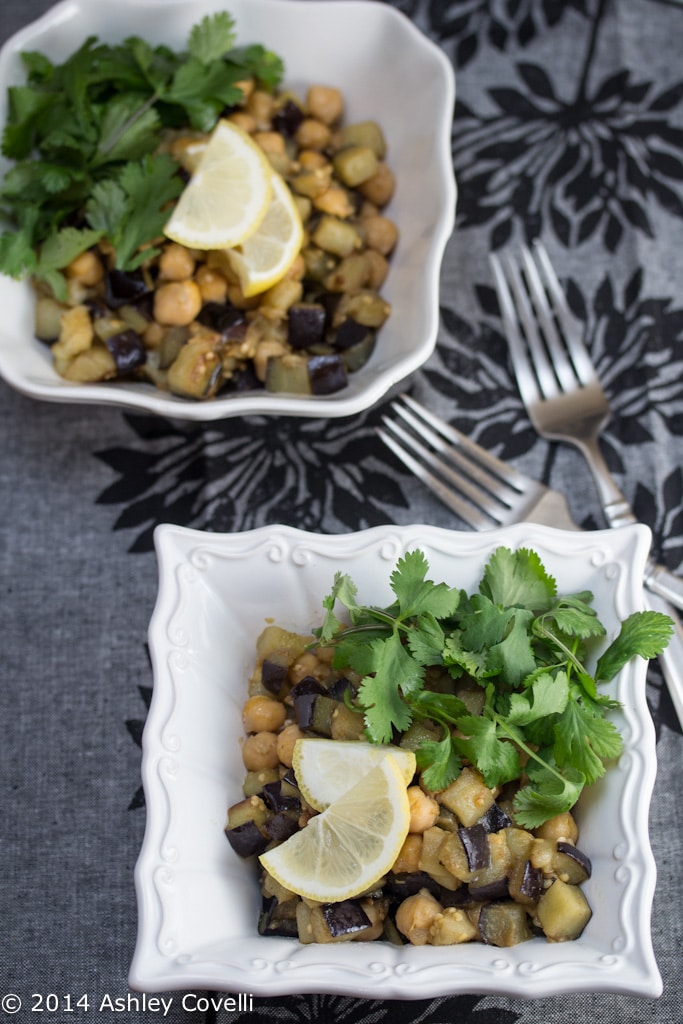 Aubergine with Chickpeas