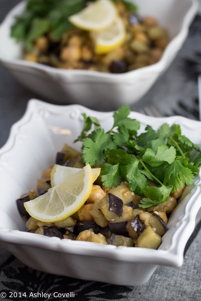 Aubergine with Chickpeas