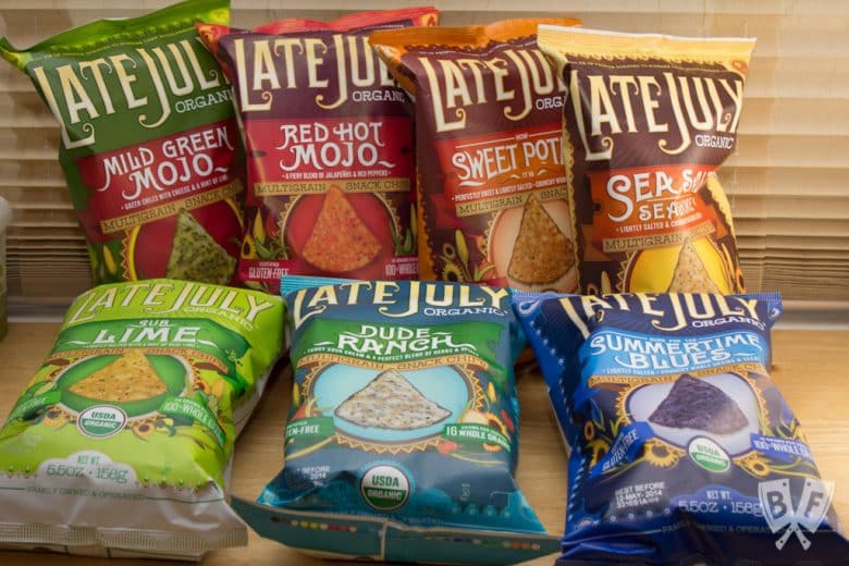 7 varieties of Late July tortilla chips