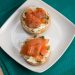 Mini Bagels with Salmon Gravlaks, Veggie Cream Cheese and Capers