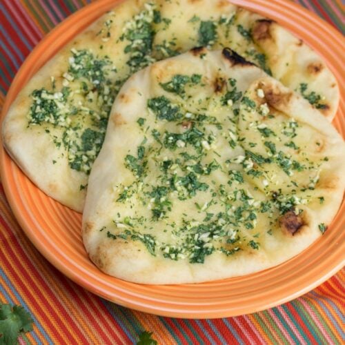 Garlicky Cilantro Naan