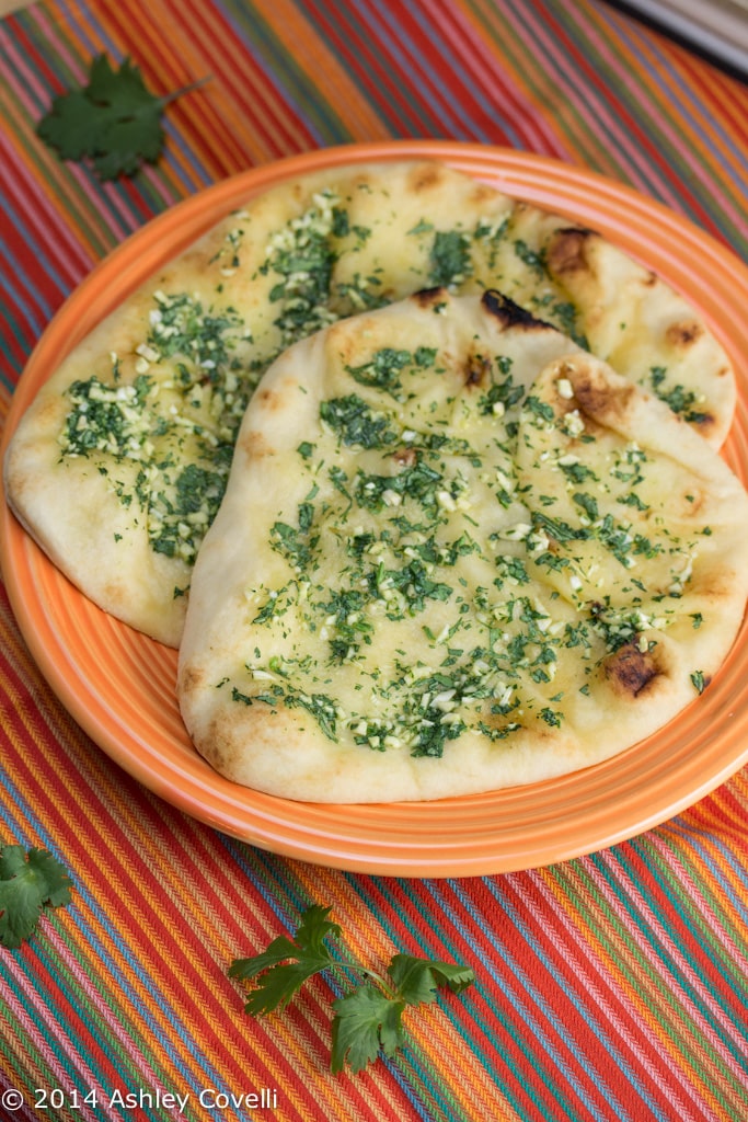 Garlicky Cilantro Naan