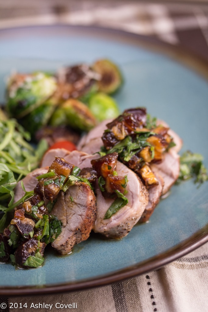 Pork Tenderloin with Date and Cilantro Relish