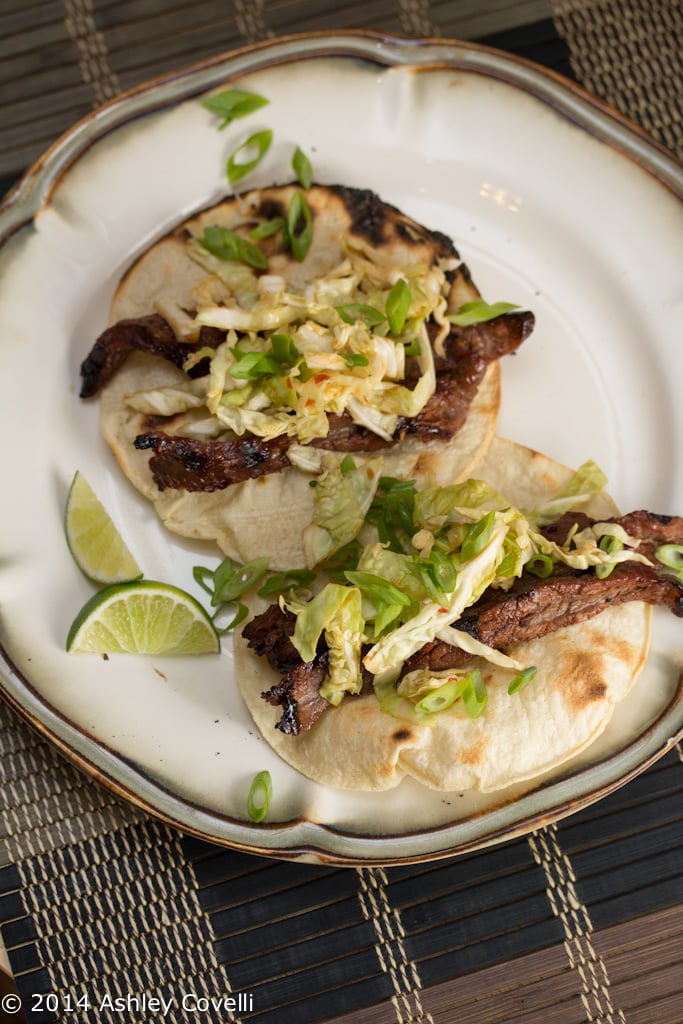 Korean-Style Beef Tacos with Quick Pickled Cabbage