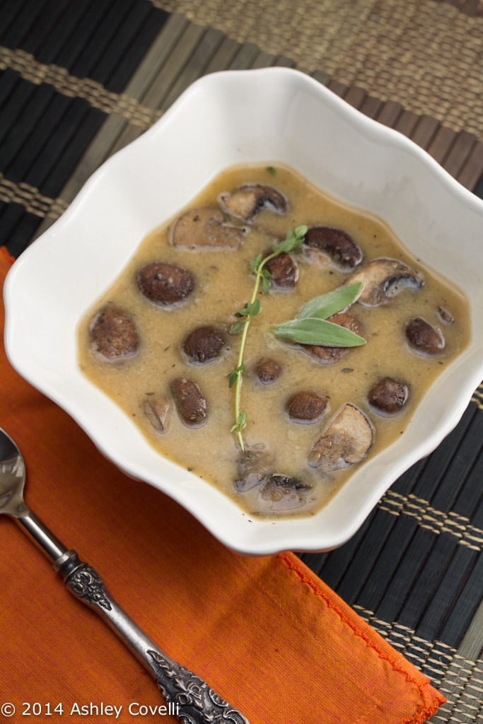 White Bean and Roasted Mushroom Soup