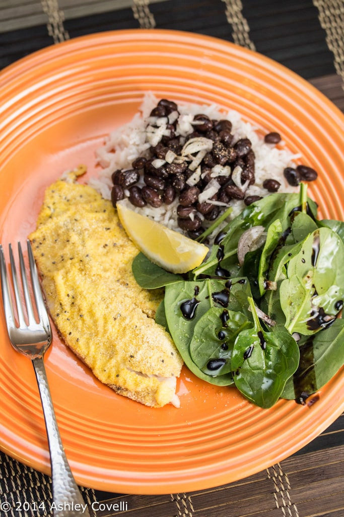 Cornmeal and Chia Seed Crusted Tilapia