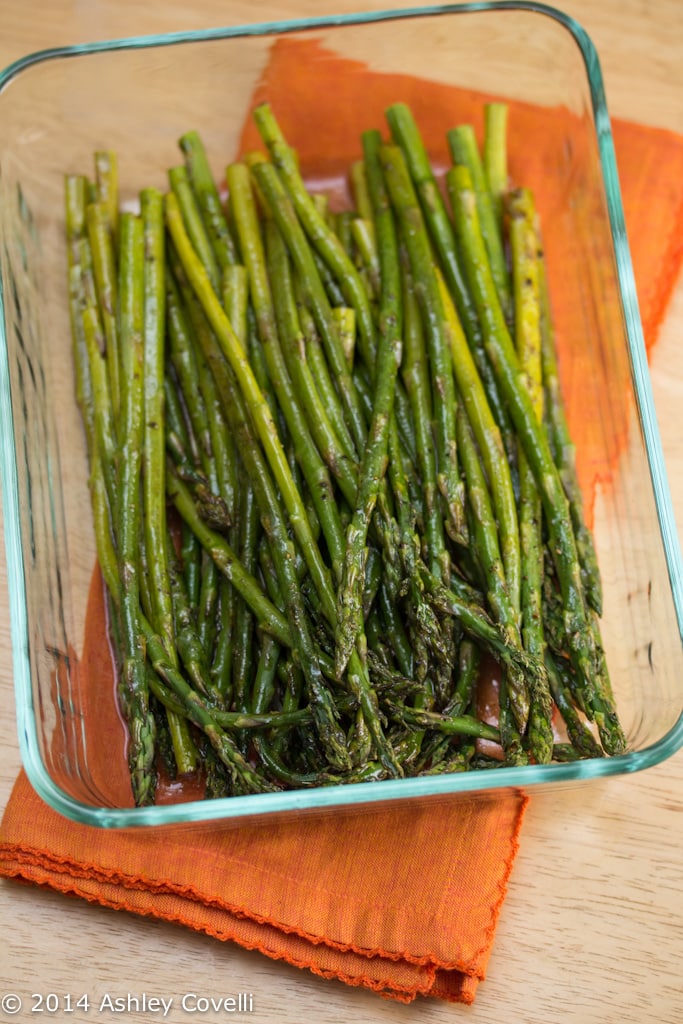 Baked Asparagus with Balsamic Butter Sauce