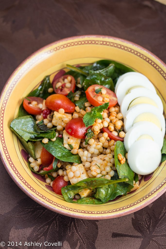 Israeli Couscous Salad with Smoked Paprika, Tomatoes, and Mozzarella