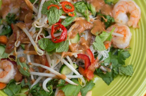 Vietnamese Summer Roll Salad with Peanut Dressing