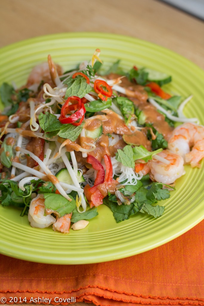 Vietnamese Summer Roll Salad with Peanut Dressing
