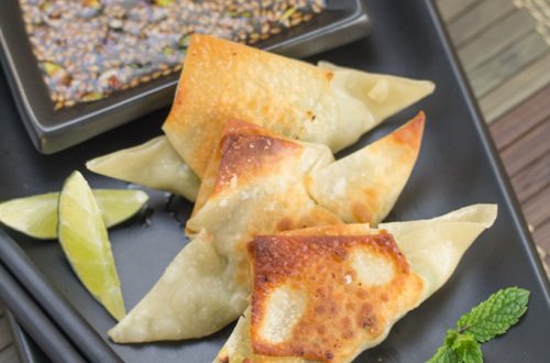 Spring Vegetable Potstickers + Sweet Chili Soy Dip