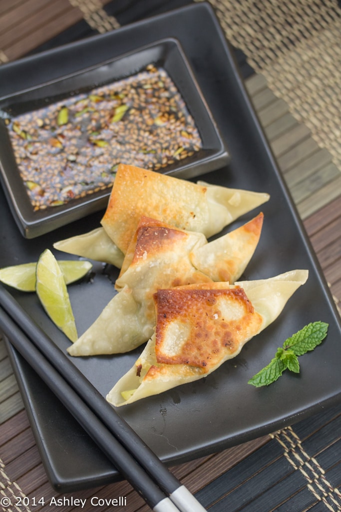 Spring Vegetable Potstickers + Sweet Chili Soy Dip