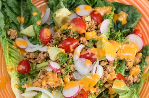 Taco Salad with Raw Walnut Taco “Meat”