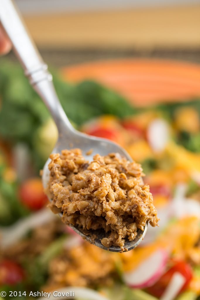 Taco Salad with Raw Walnut Taco “Meat”