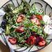 Baby Arugula Salad with Strawberries, Brie and Grilled Broccoli