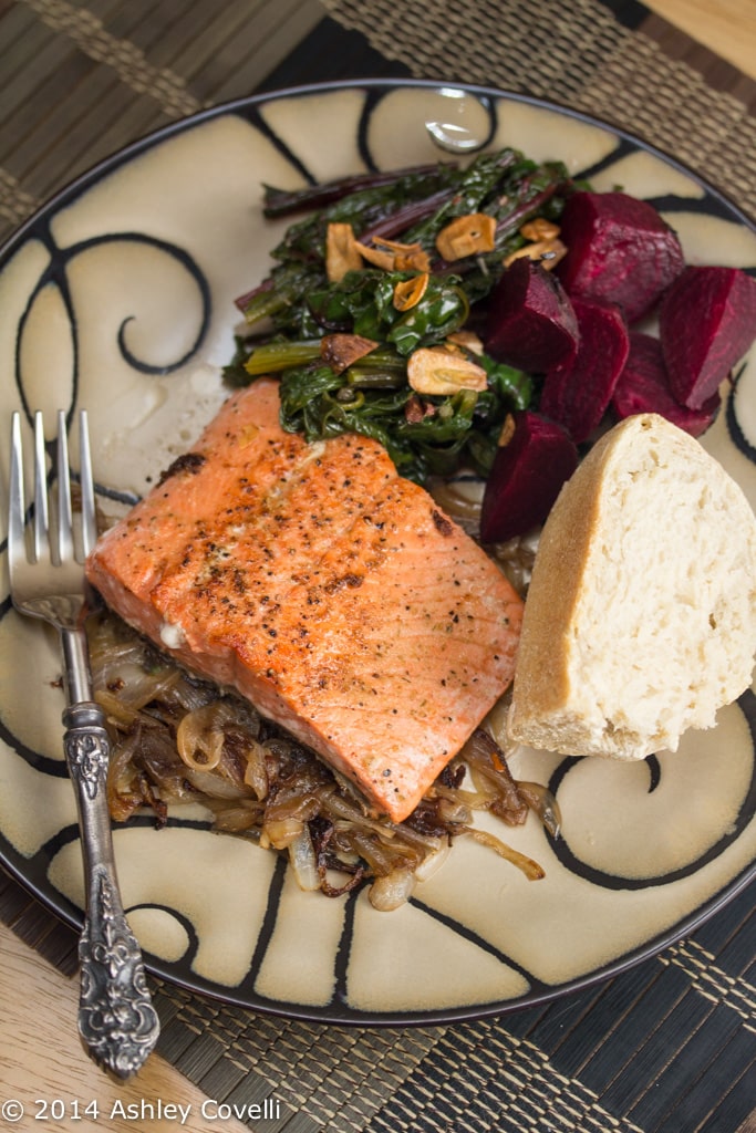 Sockeye Salmon with Caramelized Onions