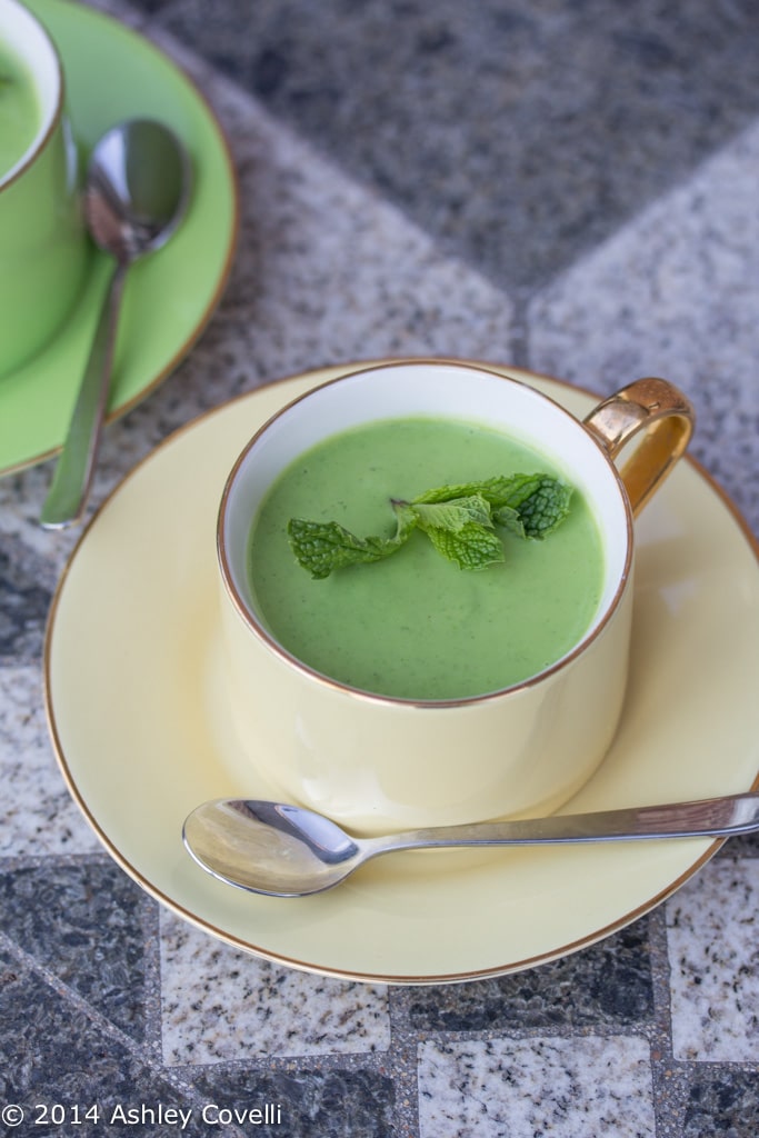 Chilled Minty Pea Soup with Lemon