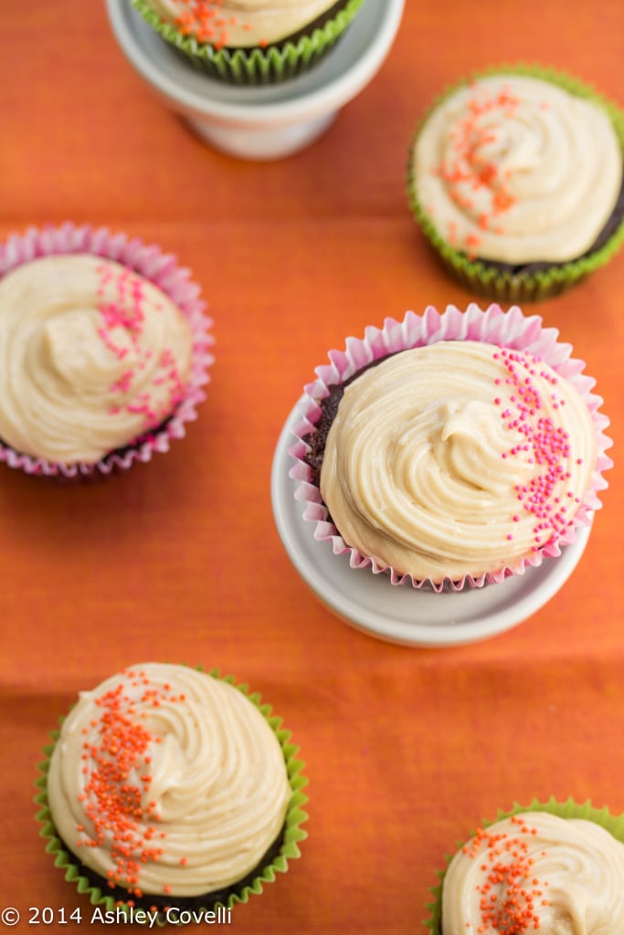 Chocolate Cupcakes with Salted Caramel Frosting