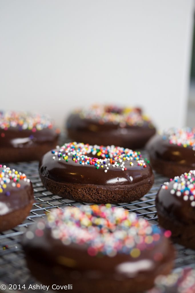 Baked Chocolate Doughnuts with Chocolate Glaze