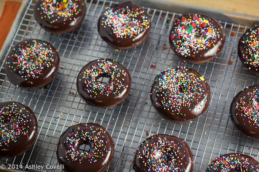 Baked Chocolate Doughnuts with Chocolate Glaze