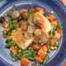 Cod with Pickled Grapes & Summer Succotash