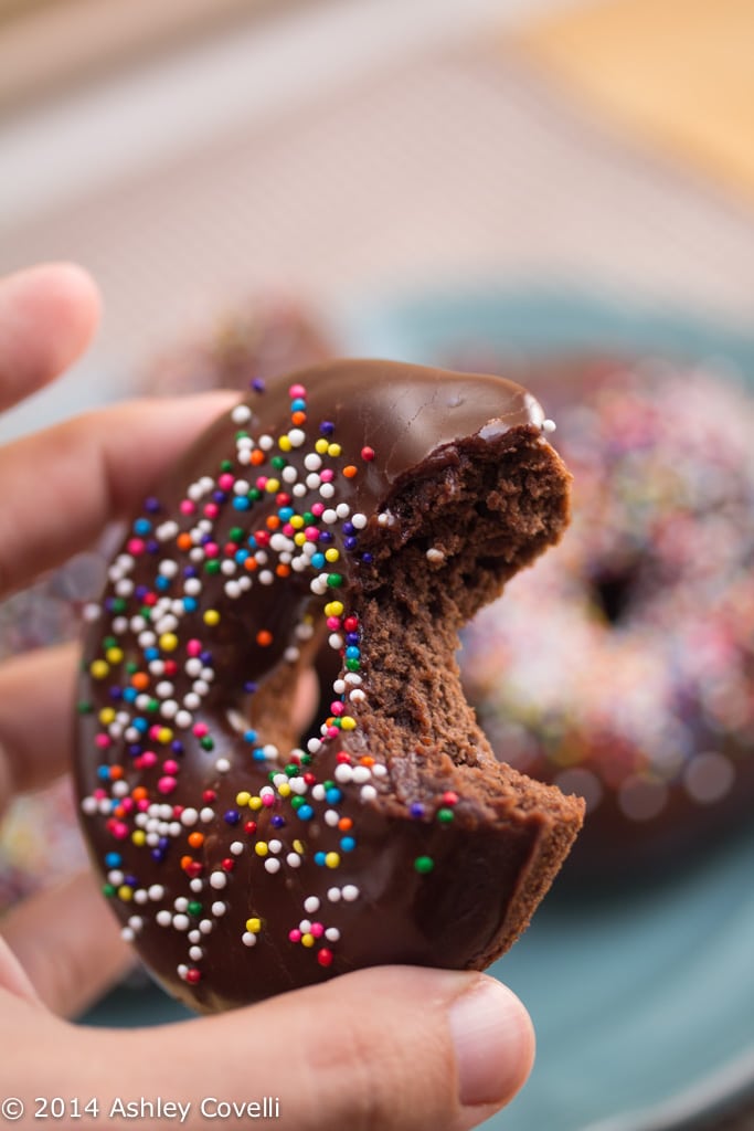 Baked Chocolate Doughnuts with Chocolate Glaze