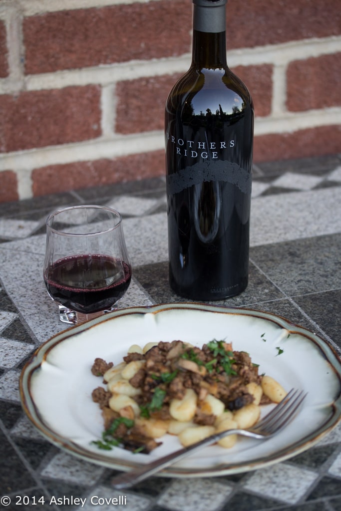 Wild Mushrooms and Grass-Fed Beef Over Gnocchi