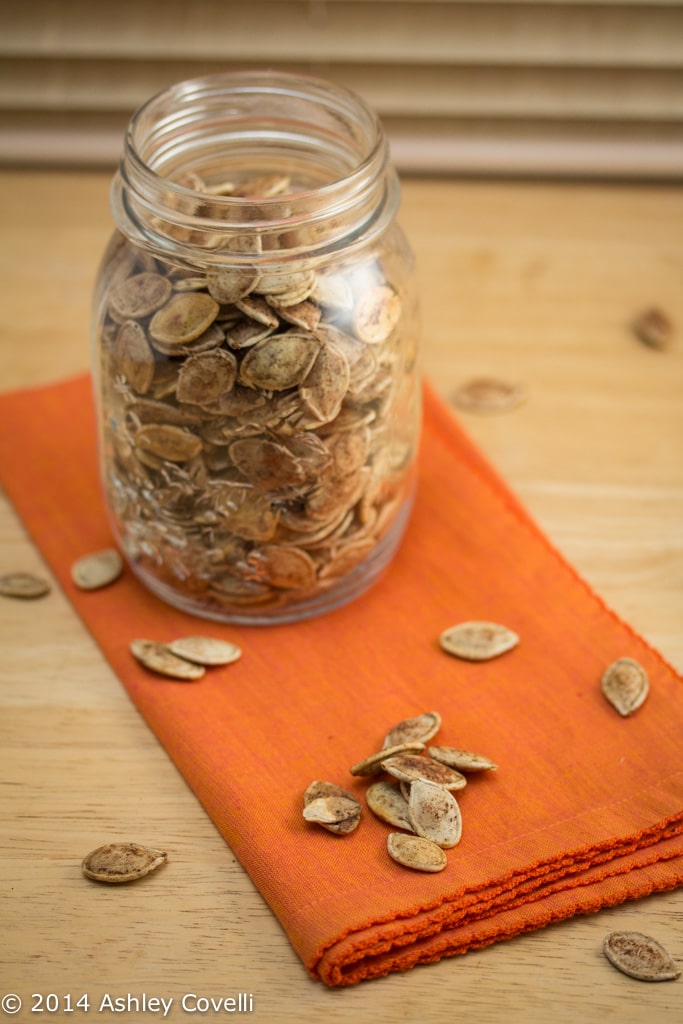 Sweet and Salty Pie Spiced Roasted Pumpkin Seeds