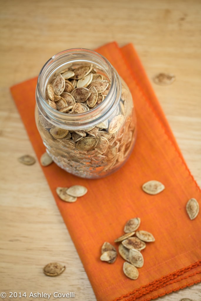 Sweet and Salty Pie Spiced Roasted Pumpkin Seeds