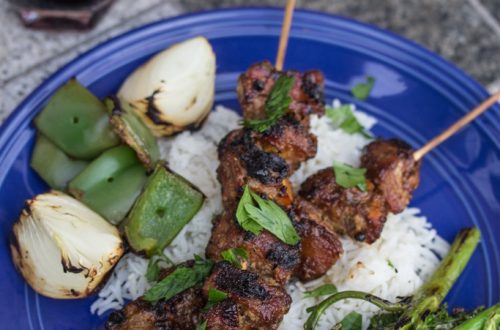 Lamb Kebabs in Pomegranate-Walnut Marinade (Kebab-e Torsh)