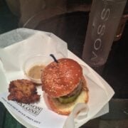 Slider with sauce alongside.