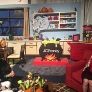 JCPenney Halloween living room setup.