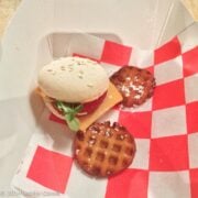 Macaron shaped like a burger.