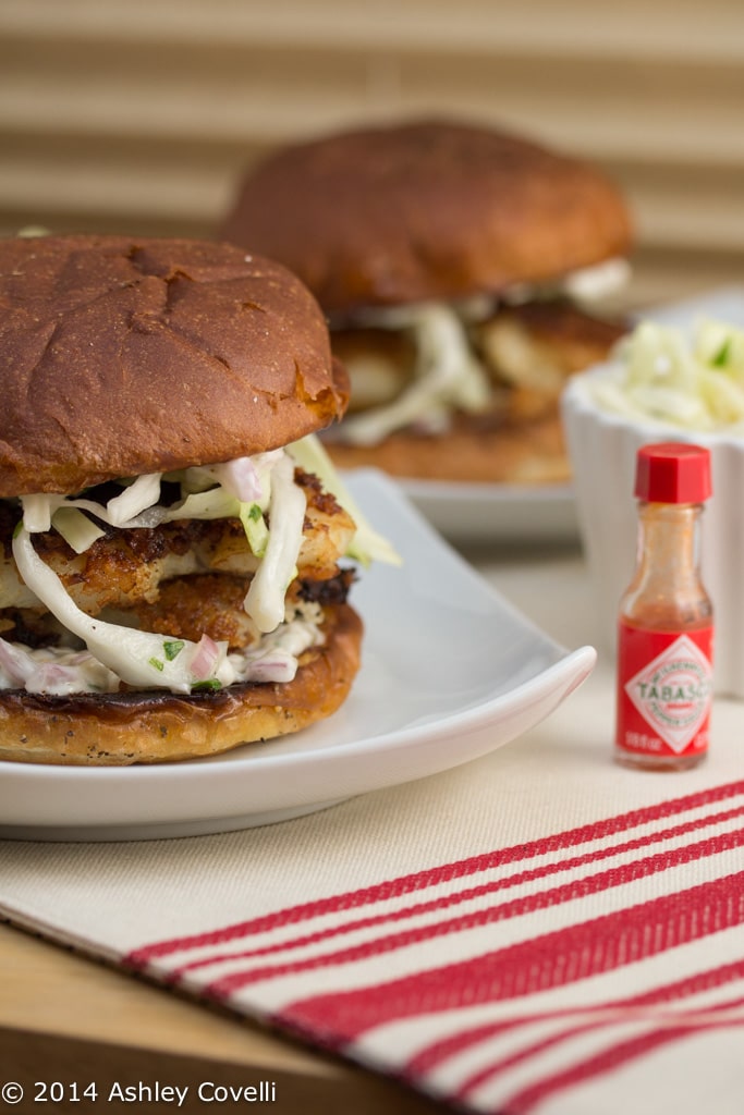 Crispy Fish Sandwiches with Coleslaw & Homemade Tartar Sauce