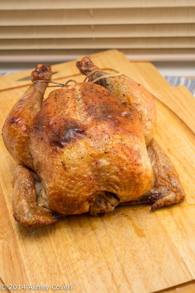 Roast Chicken with Brandy-Vanilla Butter