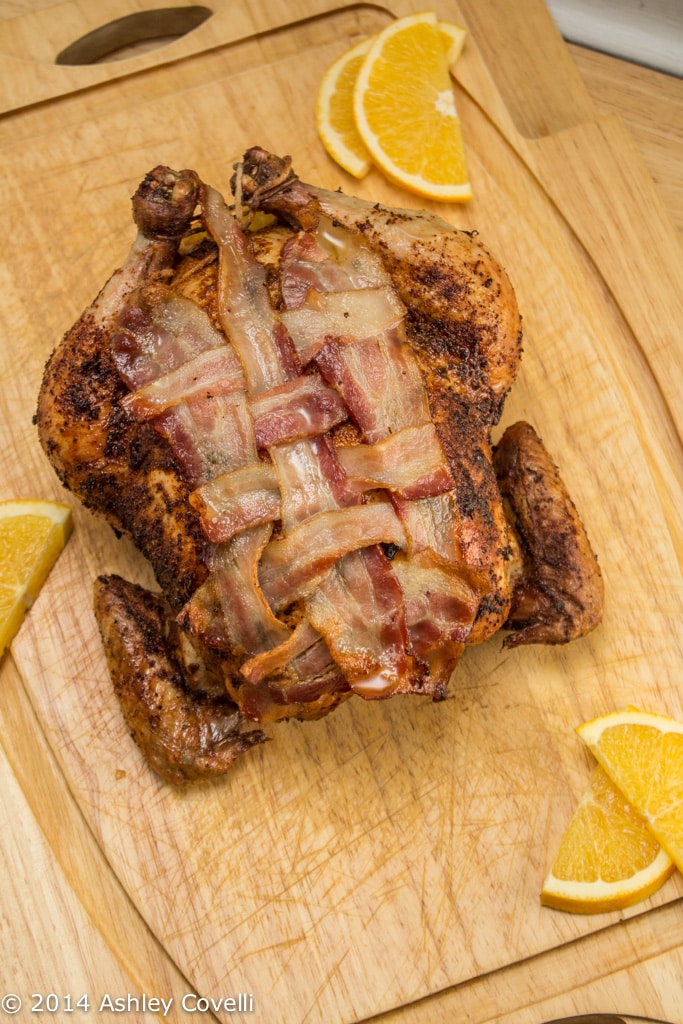 Roasted Chicken with Bacon and Sweet Paprika