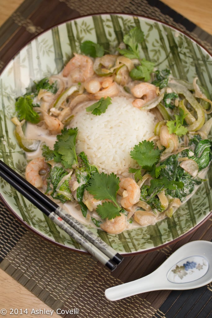 Shrimp & Mustard Green Laing with Jasmine Rice