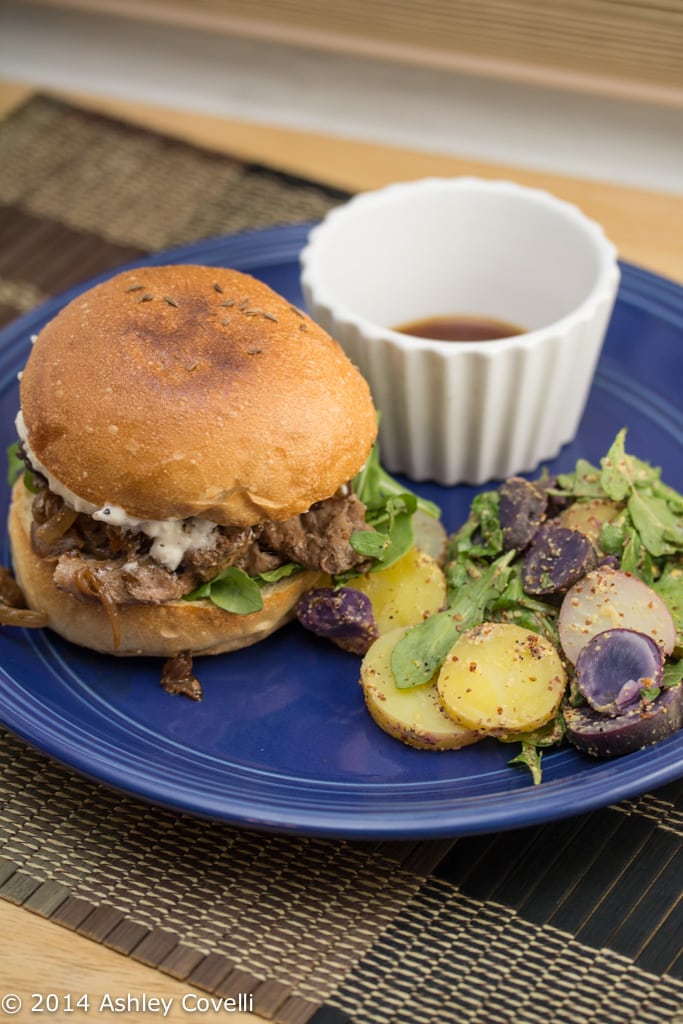 Beef on Weck Sandwiches with Heirloom Potato Salad