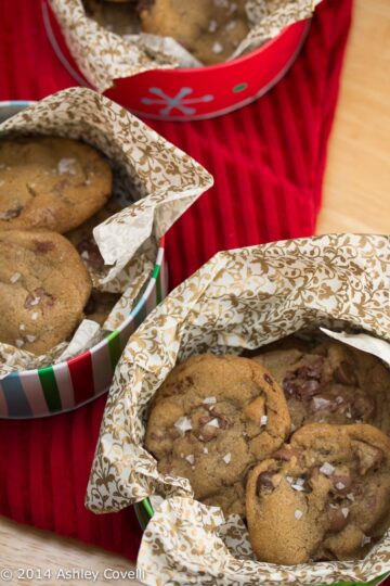 Nutella-Stuffed Brown Butter + Sea Salt Chocolate Chip Cookies