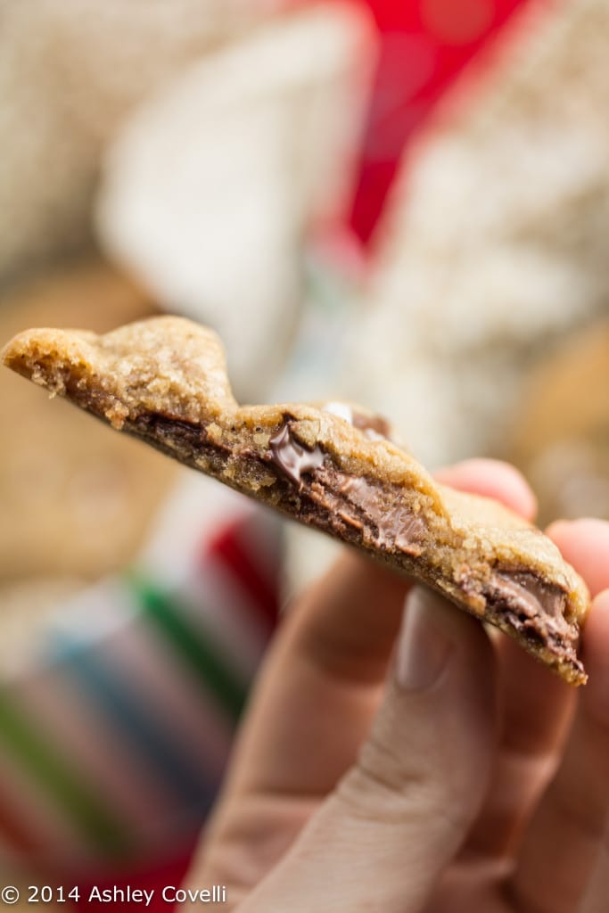 Nutella-Stuffed Brown Butter + Sea Salt Chocolate Chip Cookies