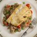 Pan-Fried Cod Over Garlicky Tomato & Pea Buckwheat Groats